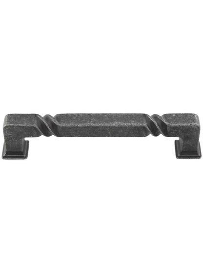 Tahoe Rustic Cabinet Pull - 5 inch Center-to-Center in Distressed Antique Silver.